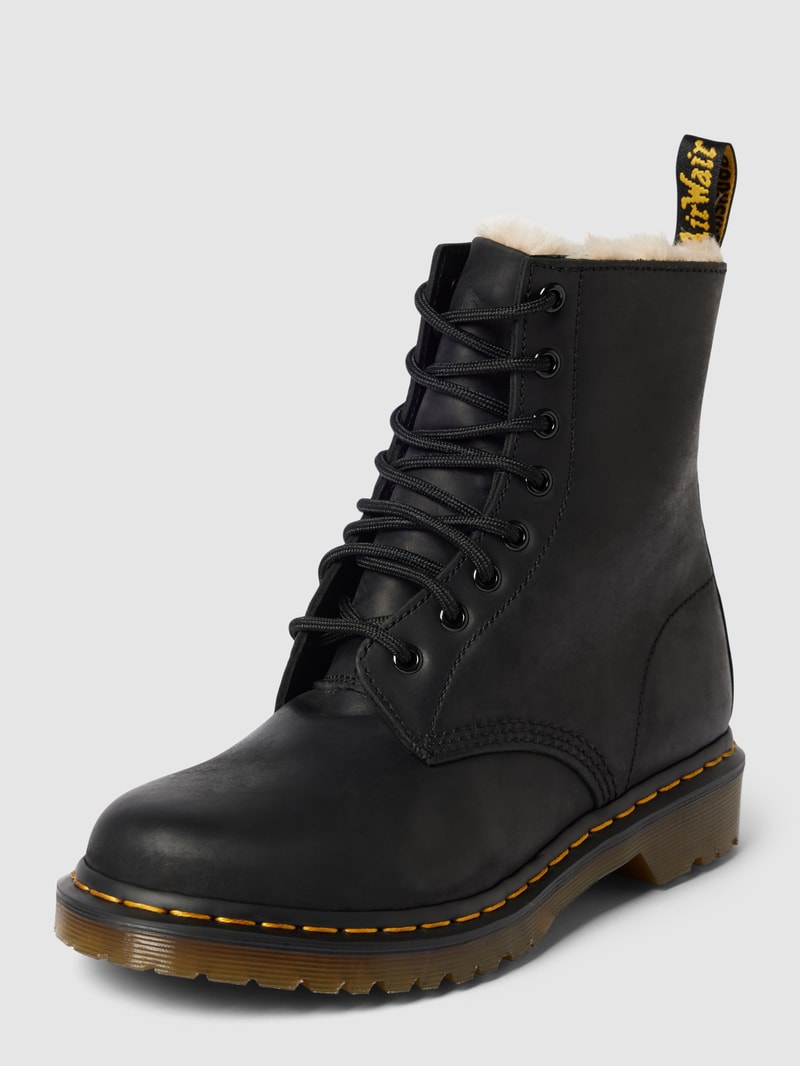 Boots aus Leder Modell 'Serena' in schwarz