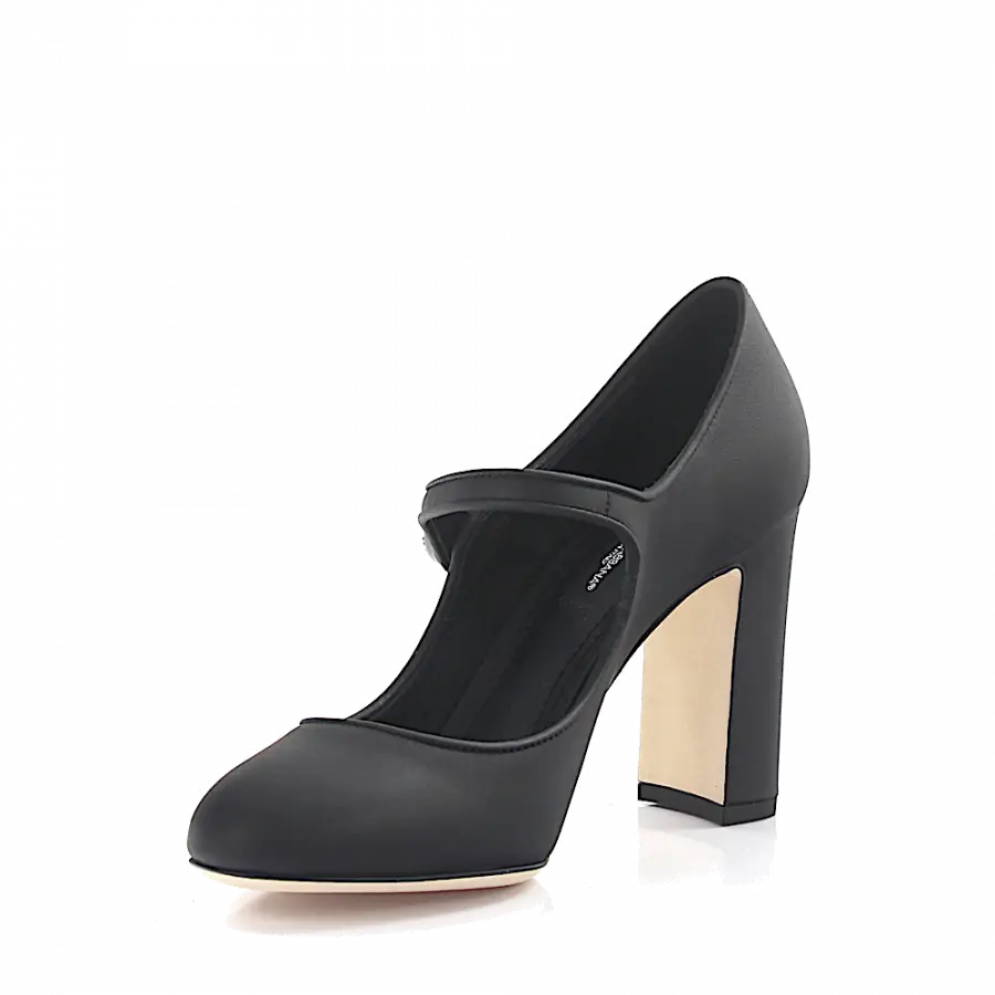 Dolce & Gabbana - High Heels Pumps Kalbsleder schwarz - schwarz