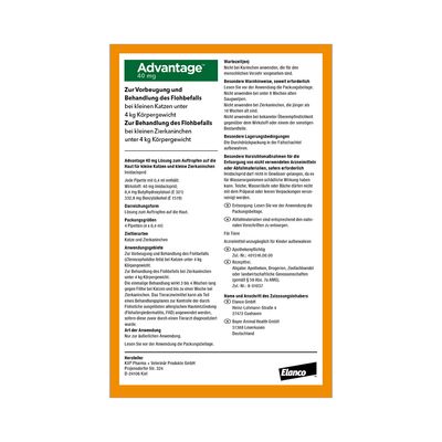Advantage® für Katzen und Zierkaninchen