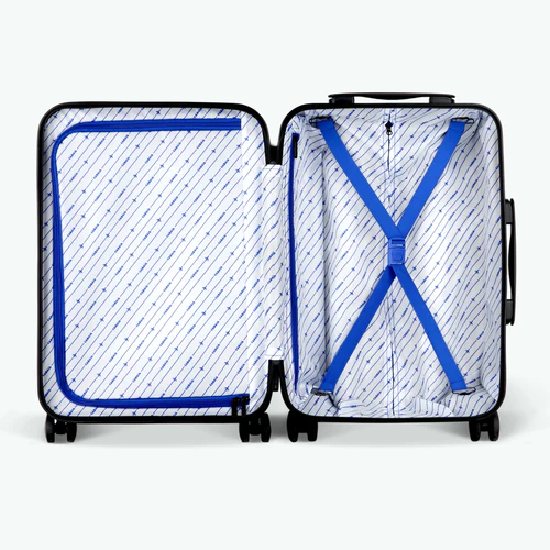 JFK 4-wheel hard-shell suitcase, CPH beige pouch