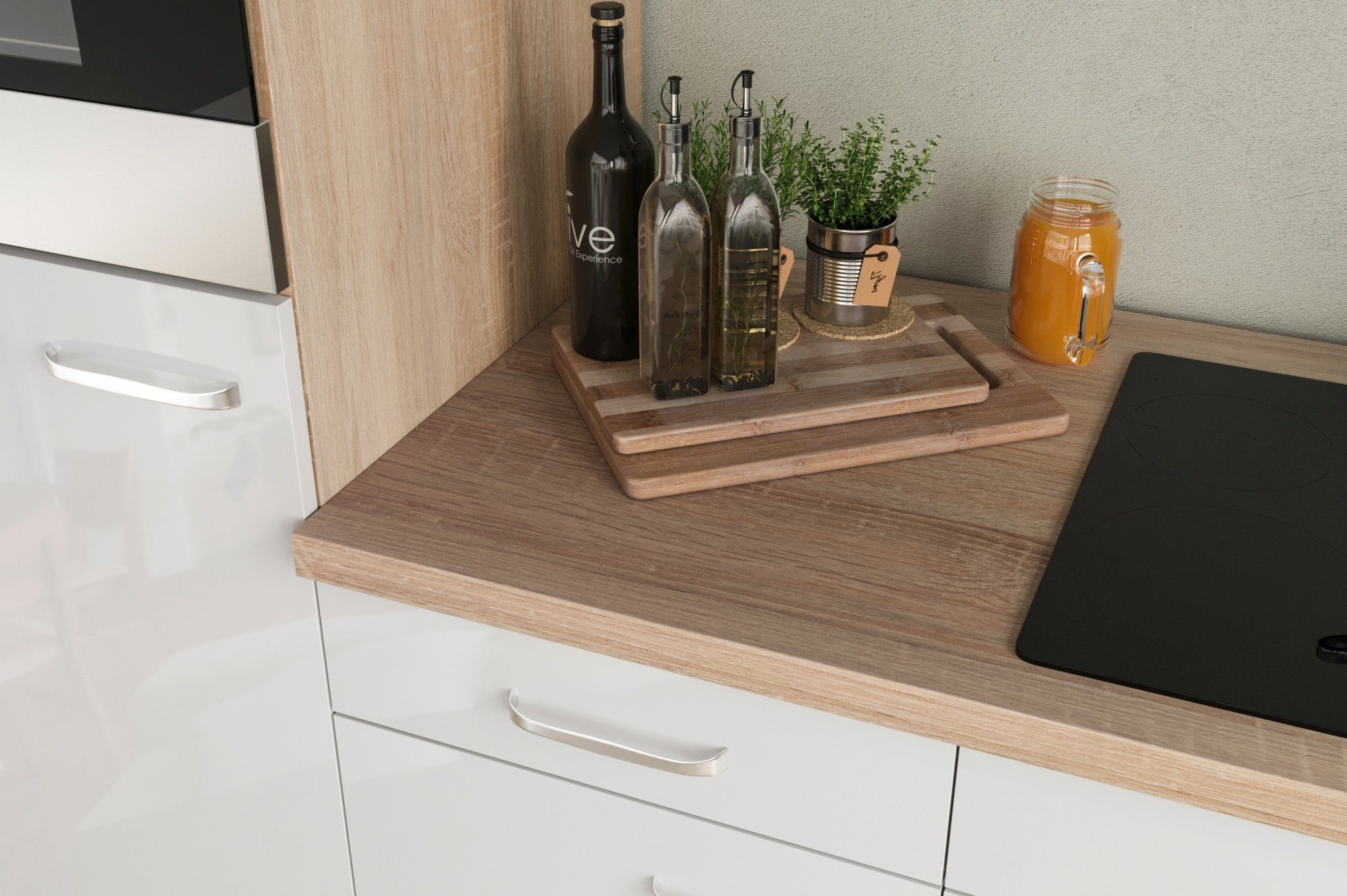 Flex-Well Arbeitsplatte - 100 x 60 x 3,8 cm - Sonoma Eiche – Valencia/Neapel