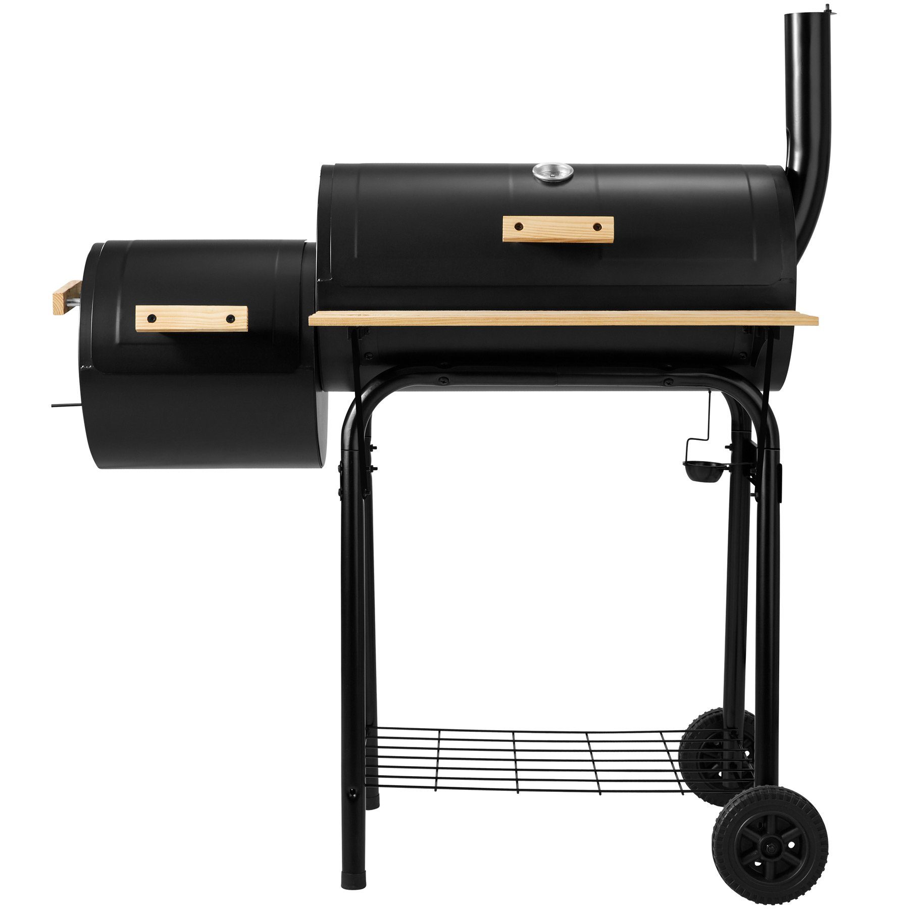 tectake Holzkohlegrill Holzkohlegrill Smoker mit Thermometer