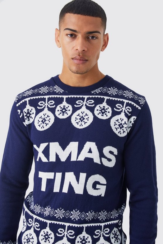 Weihnnachtspullover mit Xmas Ting Print