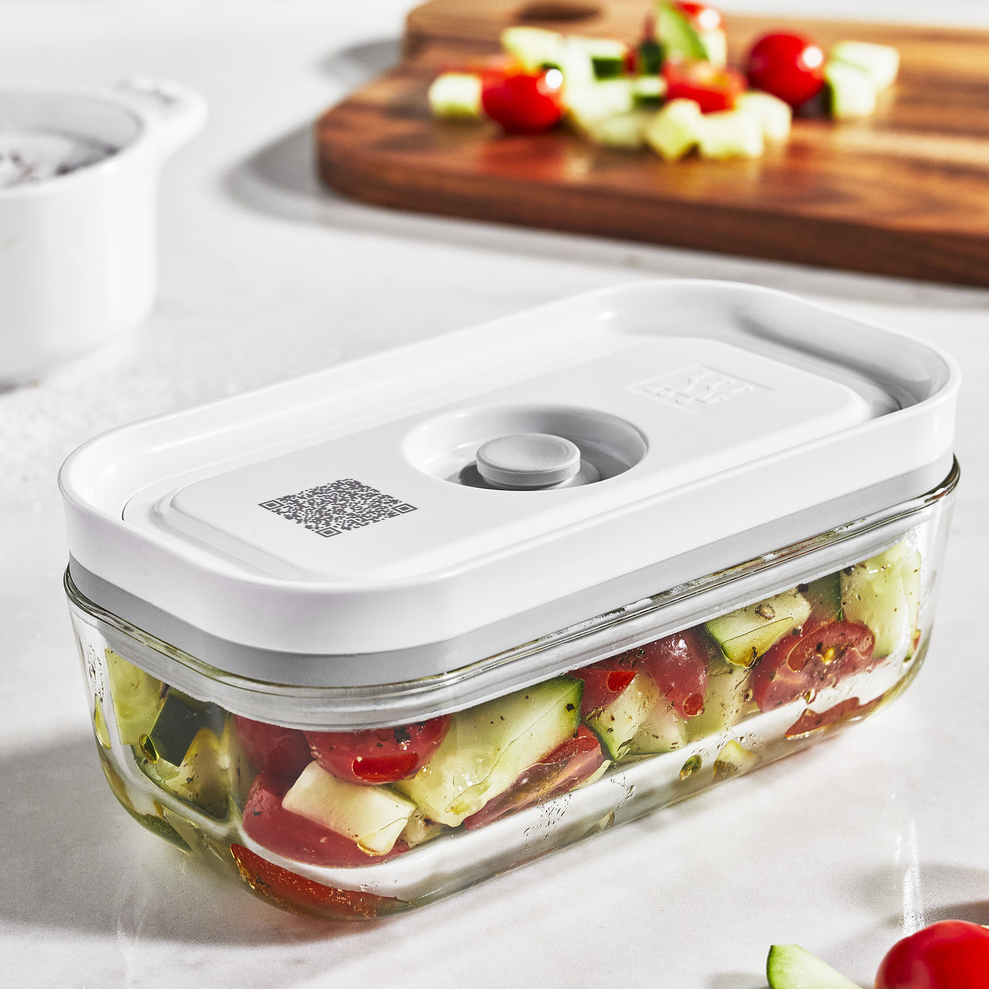 Vakuumbox S, Glas, Grau