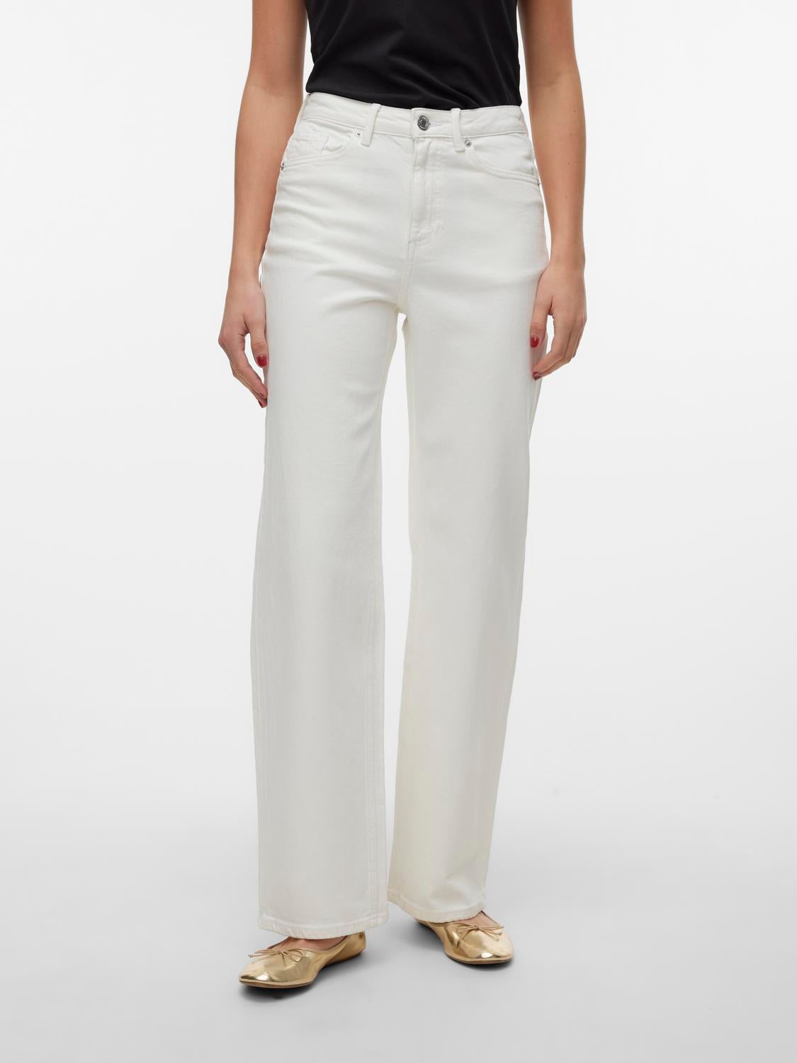VMTESSA Hohe Taille Weit geschnitten Jeans