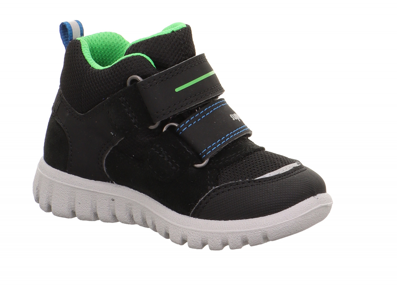 SPORT7 MINI - Schwarz/GrünSneaker high mit Klettverschluss