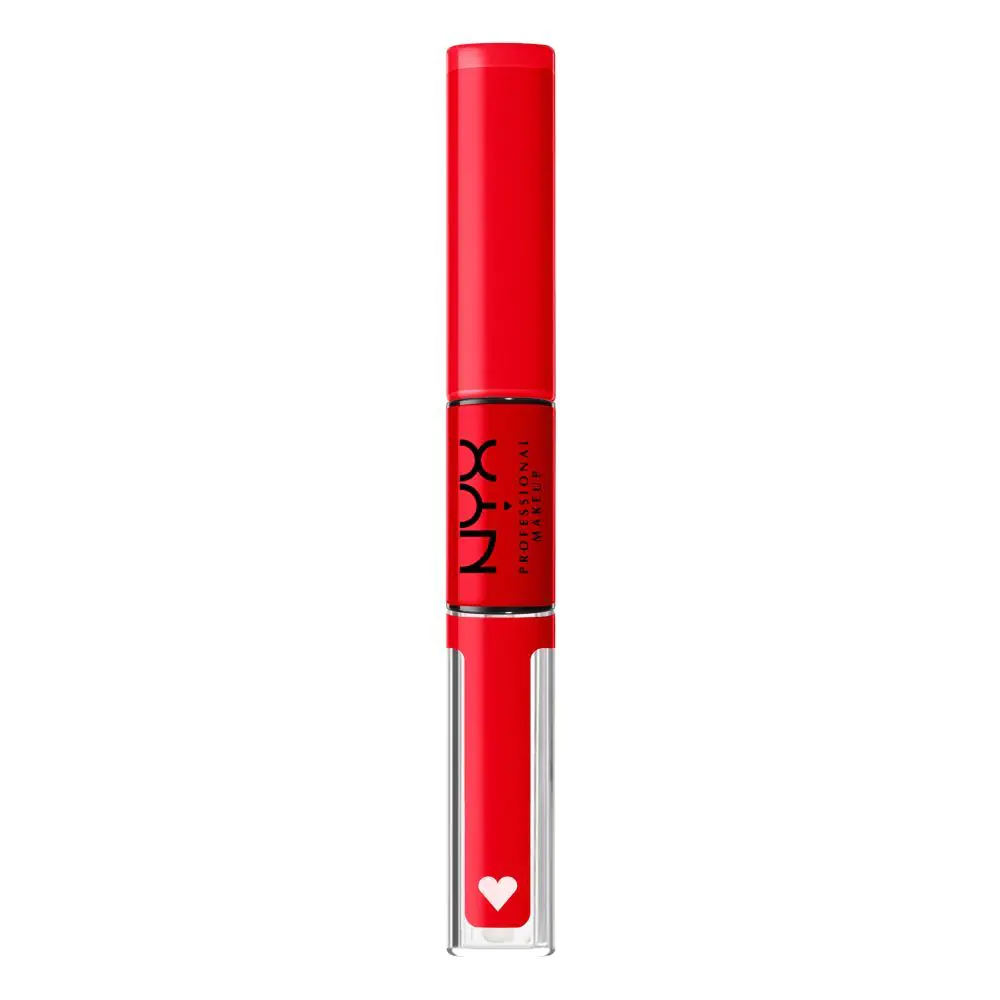 NYX Shine Loud кармин са двоструким завршетком, нијанса Rebel у црвеној боји