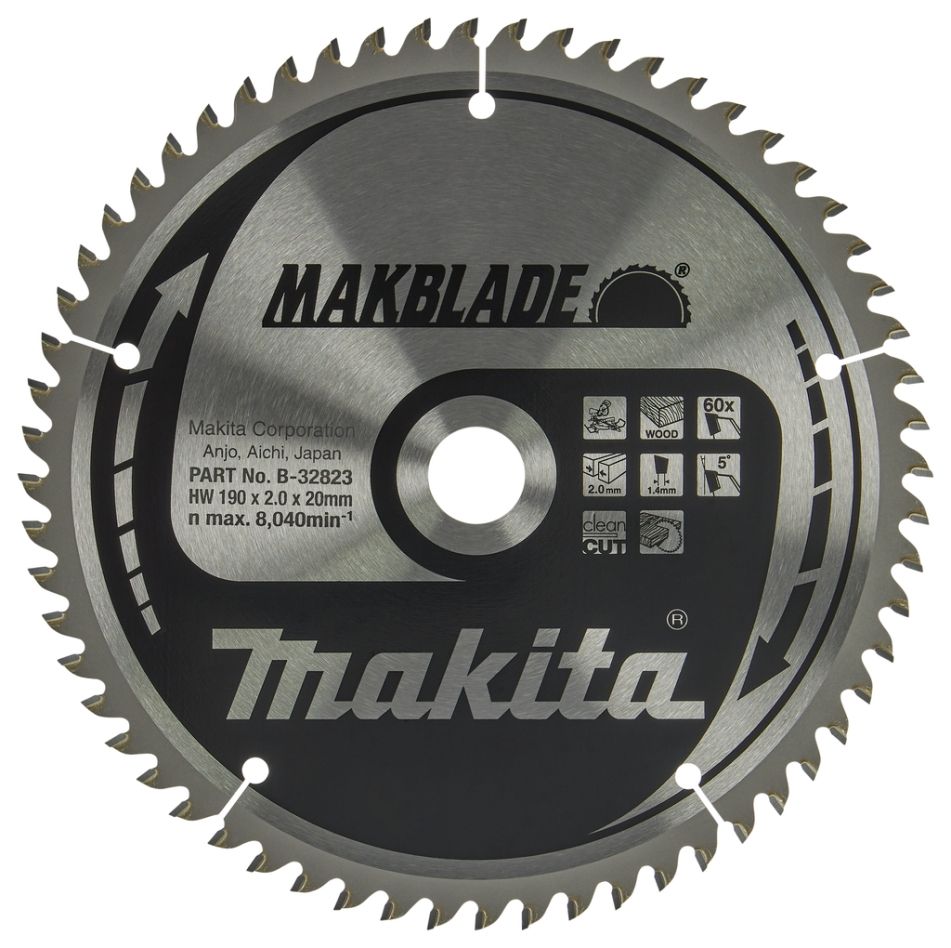 Makita Tilbehør B-32823 HM Sagblad Tre 190 x 20 x 60T