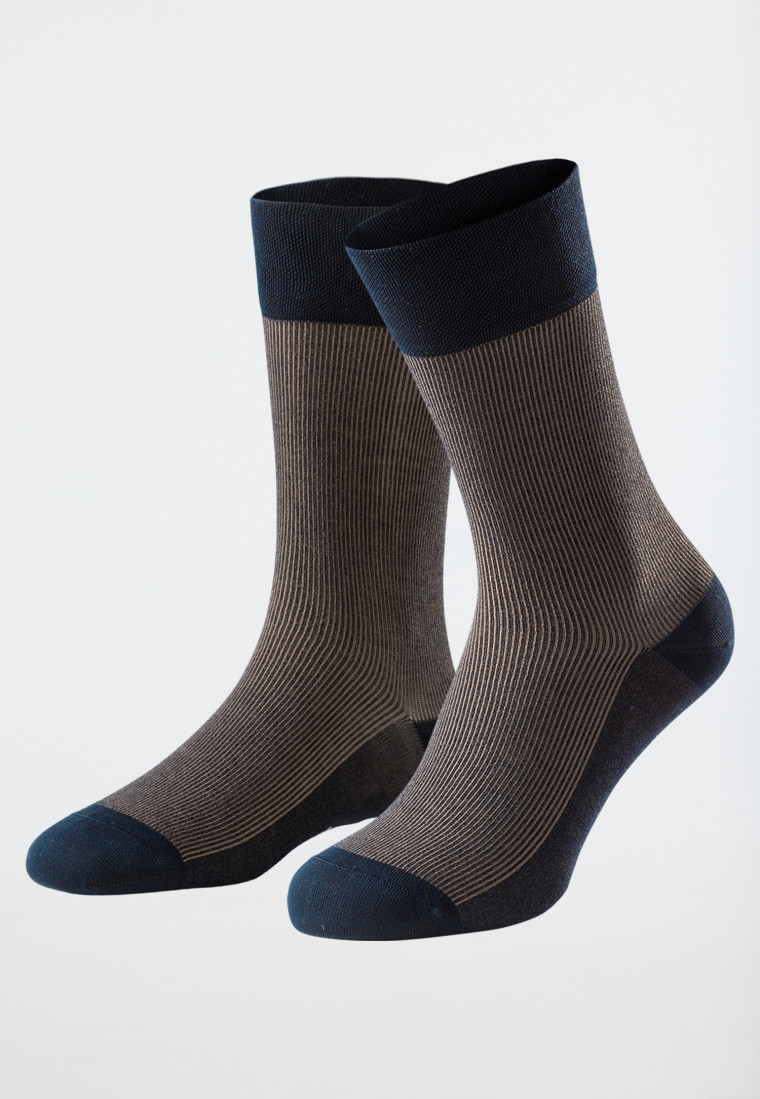 Herrensocken merzerisierte Baumwolle gerippt sahara - selected! premium