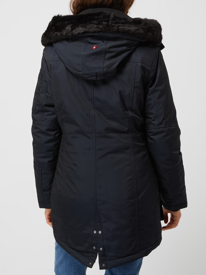 Schneezauber 66 Funktionsjacke mit Webpelz - wattiert in marineblau