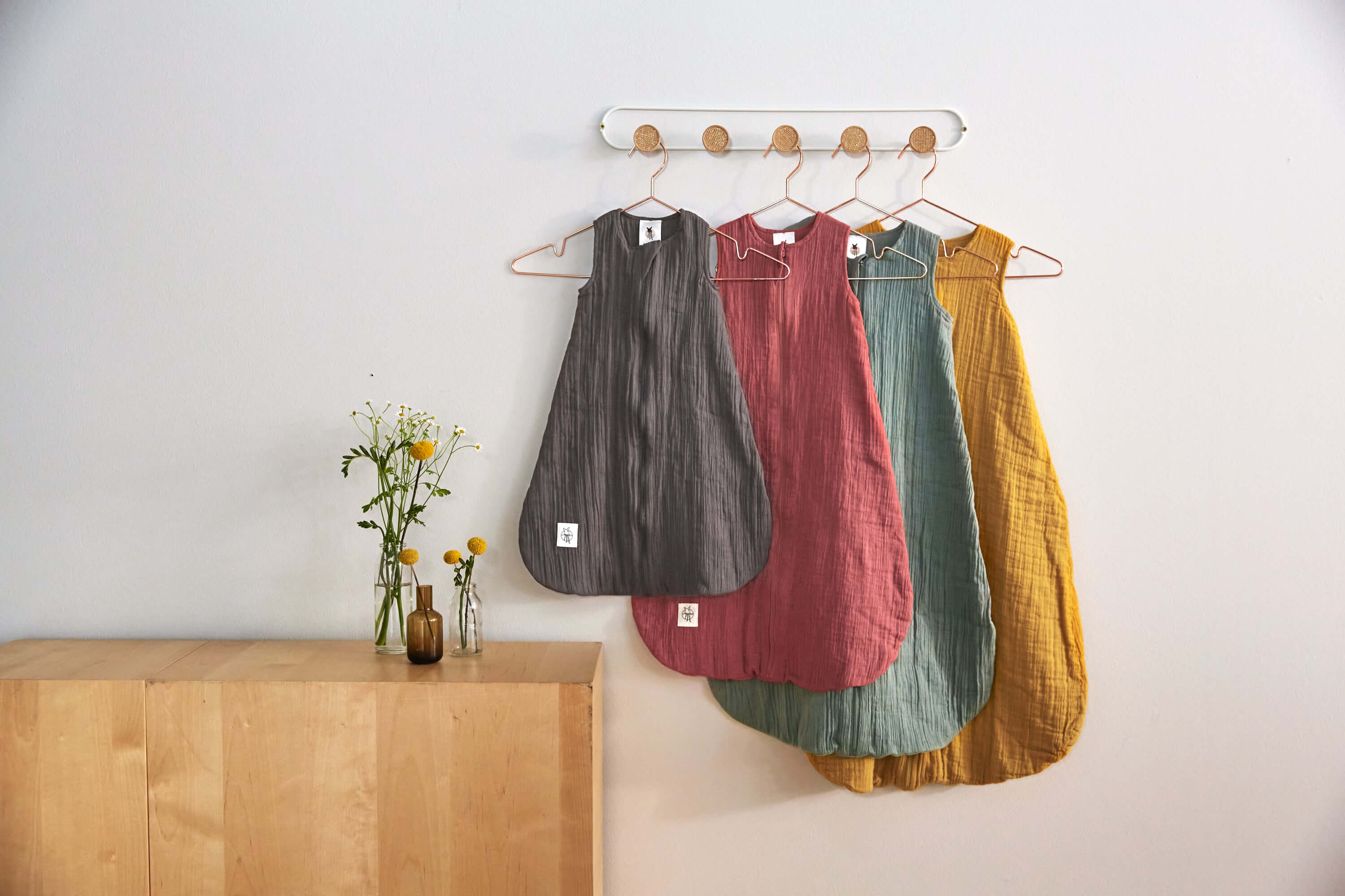 Baby Sommerschlafsack Tog 1 - Bio Baumwolle, Anthrazit