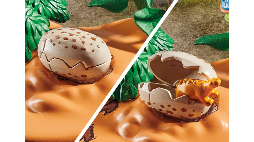 PLAYMOBIL 71526 DINOS Stegosaurus-Nest mit Eierdieb