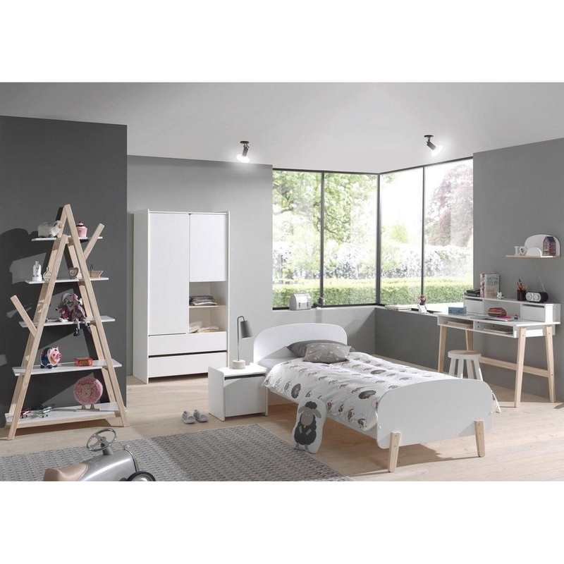 Lit 90x200cm Kiddy blanc