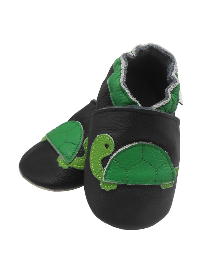 Yalion Leder-Krabbelschuhe 
