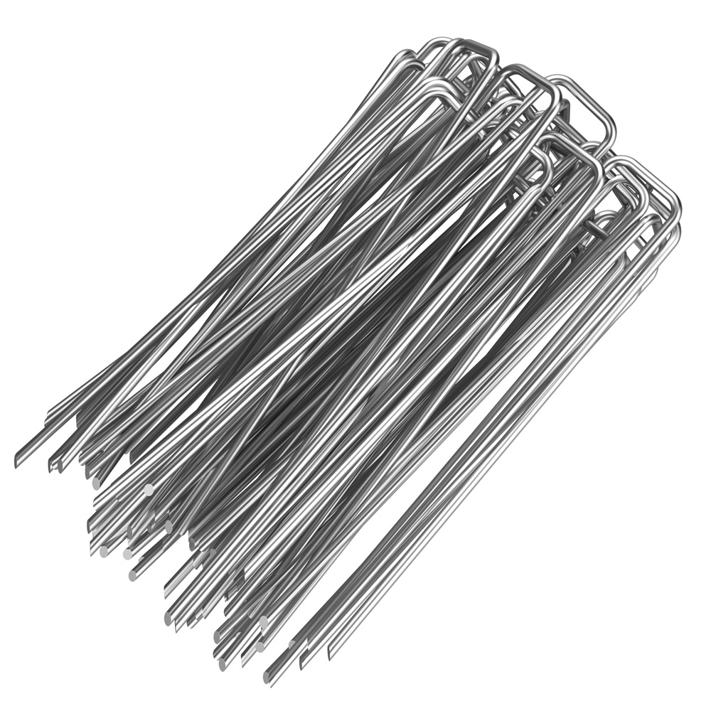 DEUBA Heringe U 50er Set 15cm - 3mm silber