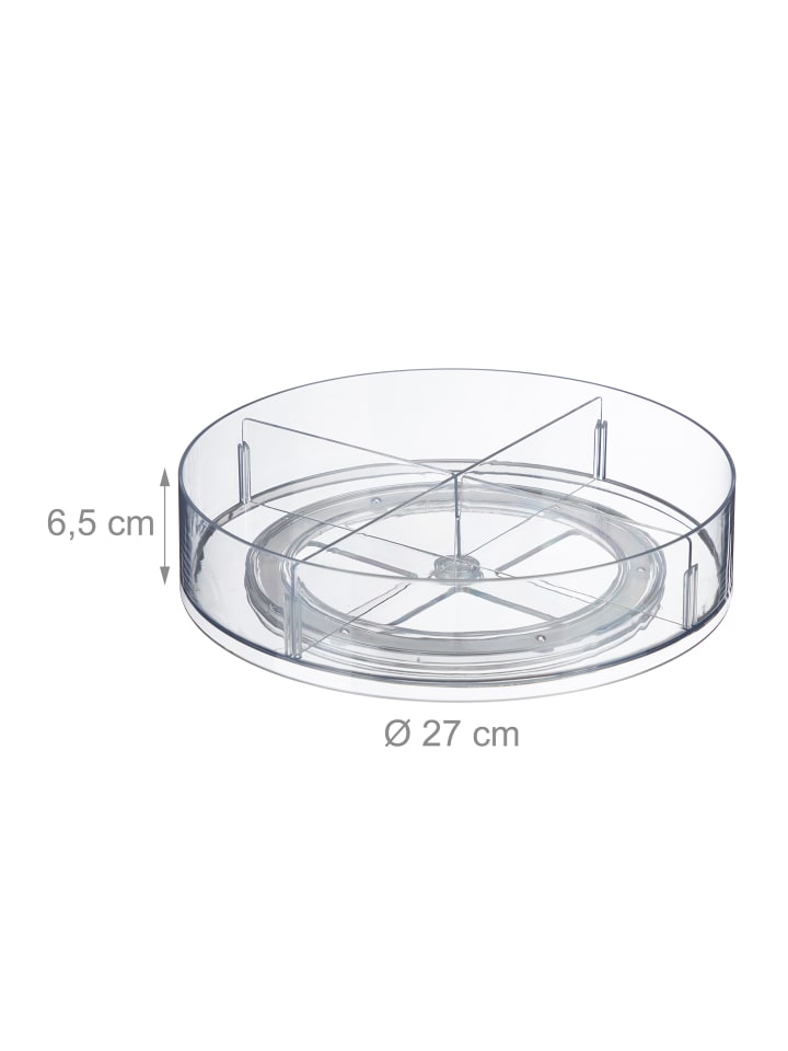 relaxdays Drehteller in Transparent - (H)27 x Ø 6,5 cm günstig kaufen onesize