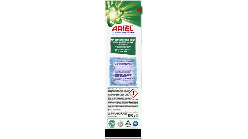 Ariel Universal+ Pulver Vollwaschmittel 3 kg