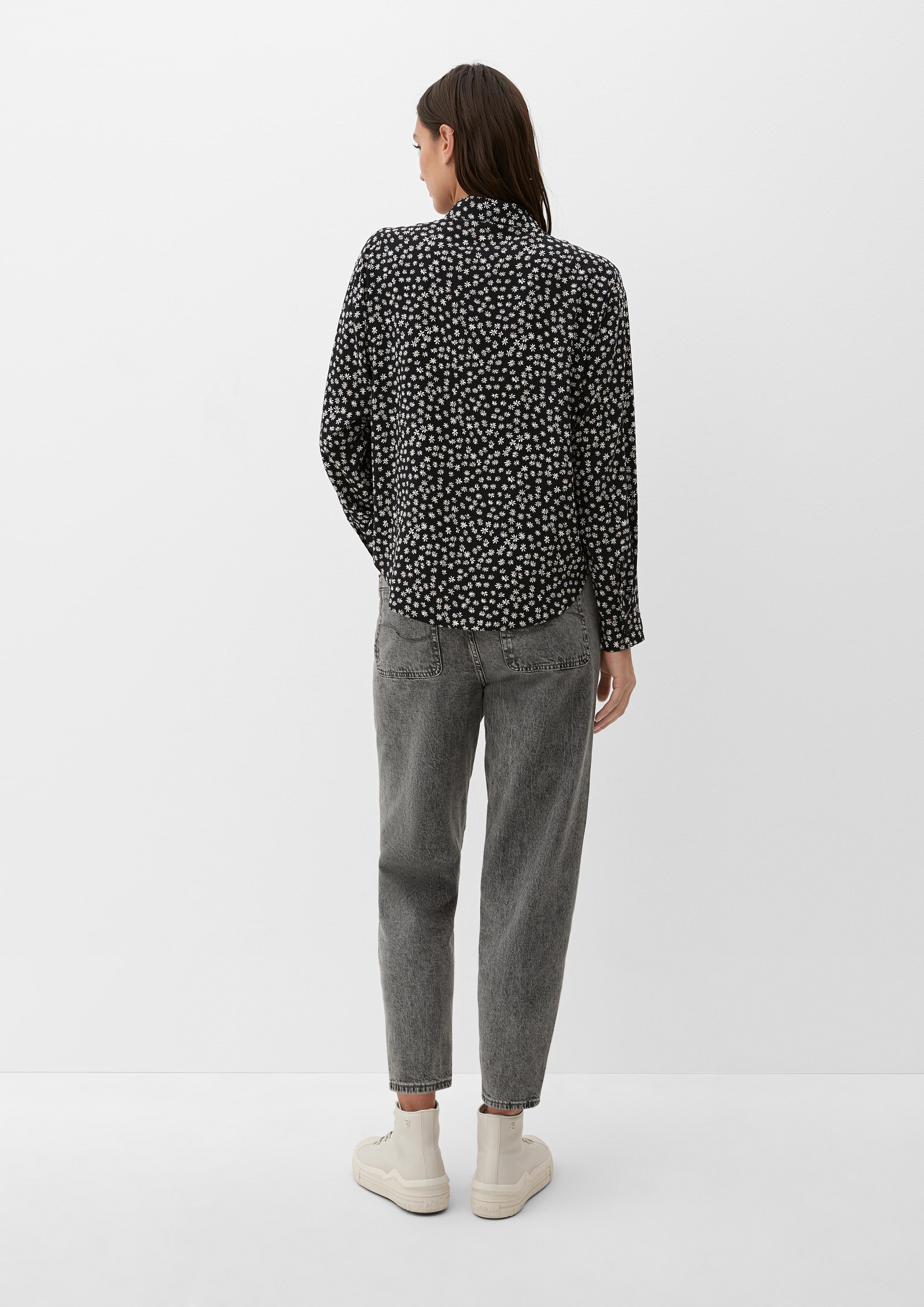 Viskosebluse mit Allovermuster  2126652-99A3
