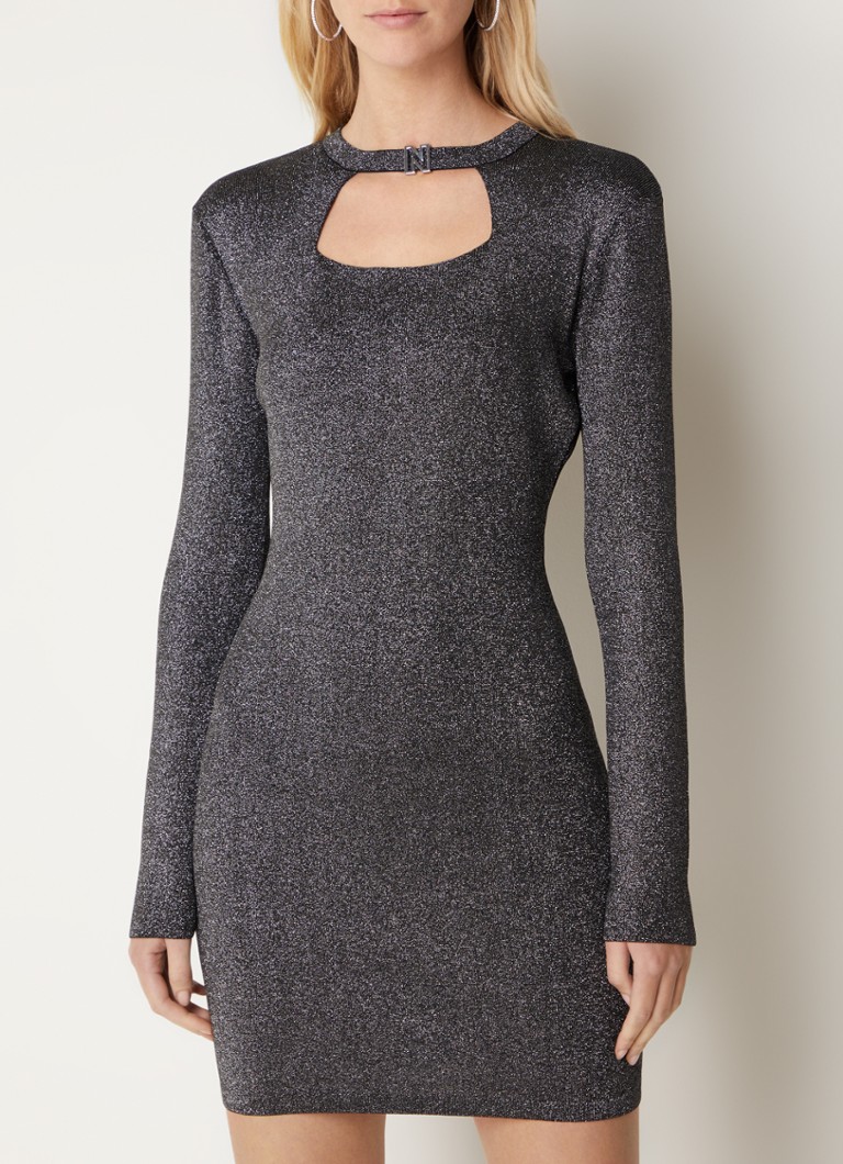 NIKKIE Tina mini dress with lurex and cut-out detail