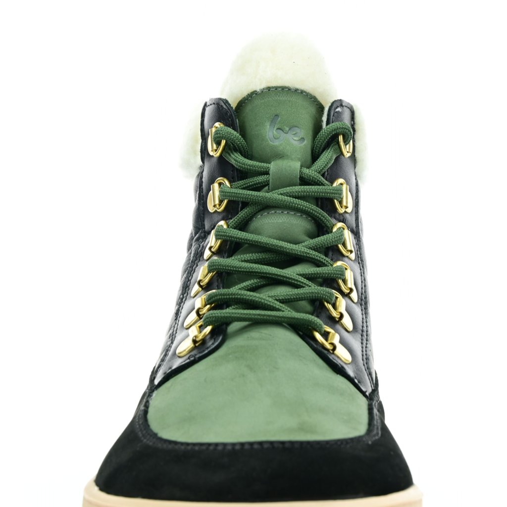 Be Lenka Olivia Black & Dark Green grüne Winterbarfußschuhe