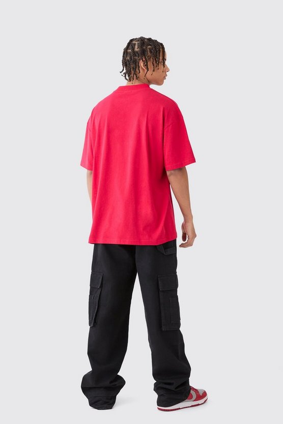 Oversize T-Shirt mit Totenkopf-Print