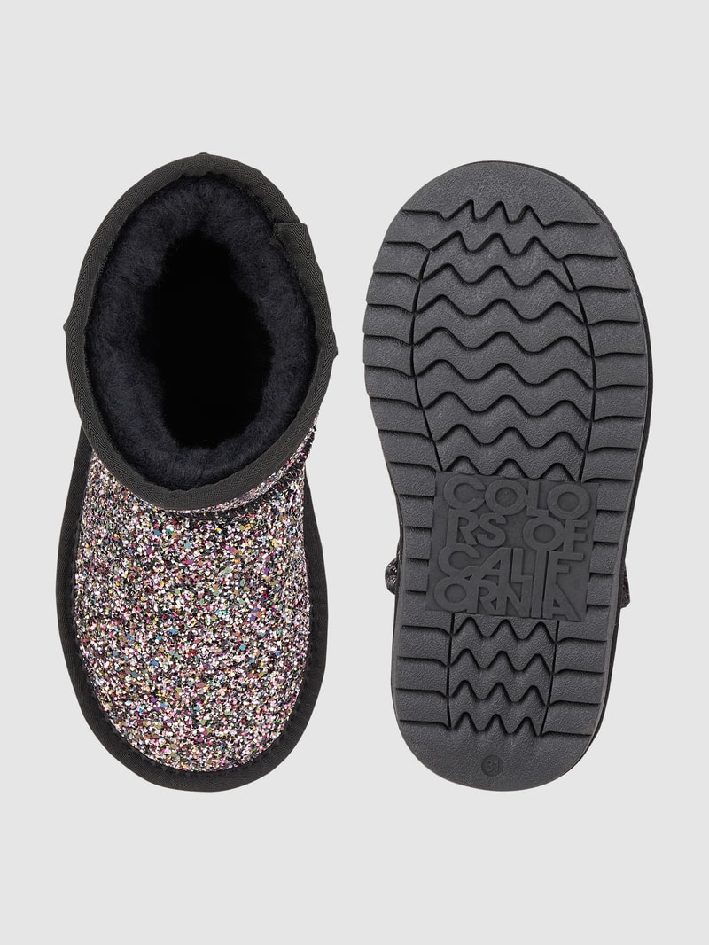 Boots mit Glitter-Effekt in schwarz