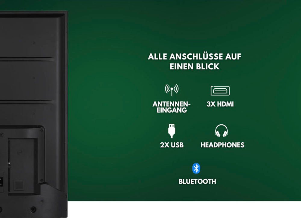 Hanseatic 65U800UDS LED-Fernseher (164 cm/65 Zoll, 4K Ultra HD, Android TV, Smart-TV)