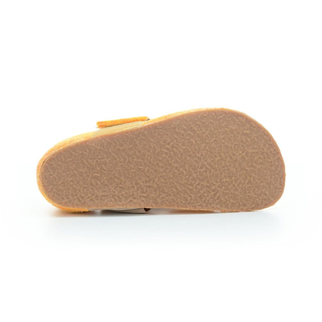 Pegres BF05U Gelbe Barfußhauschuhe aus Filz