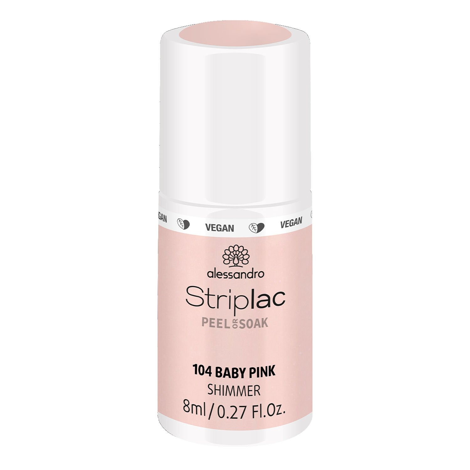 Alessandro Striplac Peel or Soak Vernis Semi-permanent - 104 Baby Pink