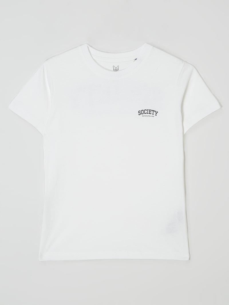 T-Shirt aus Baumwolle Modell 'Mash' in weiß