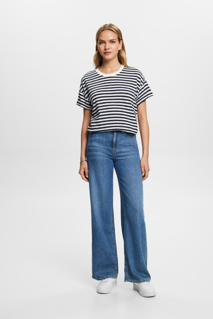Gestreiftes T-Shirt, 100 % Baumwolle