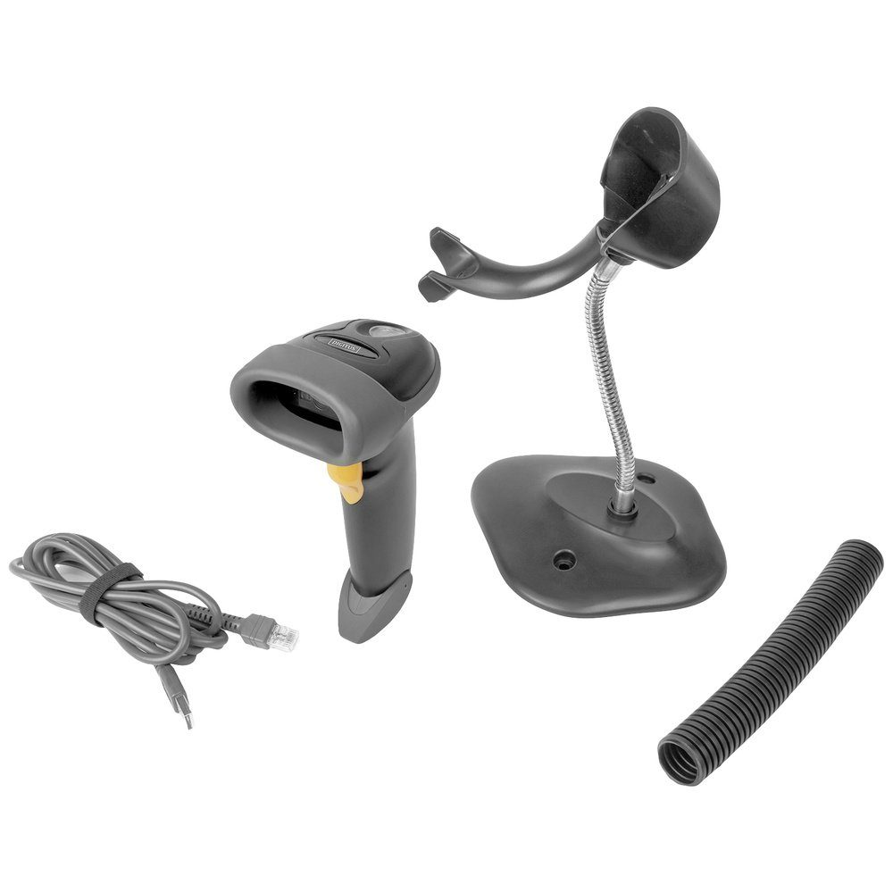 Digitus Digitus 2D Barcode-Scanner 1D, 2D LED Schwarz Hand-Scanner inkl. Sta Scanner
