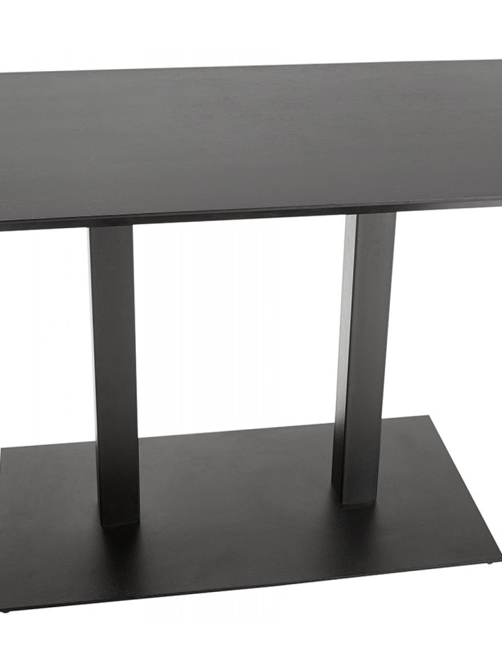 KADIMA DESIGN Esstisch Schwarz Holz Metall | Modern Elegant in Schwarz günstig kaufen