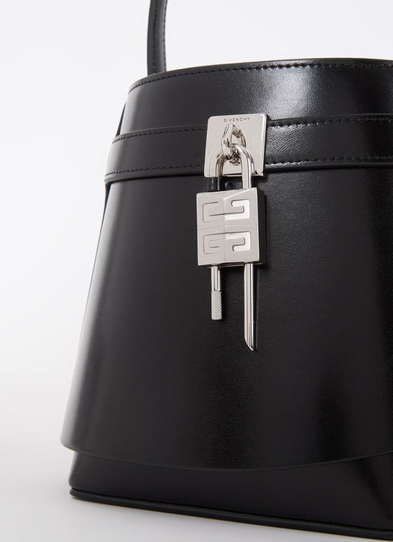 Givenchy Shark Lock Bucket rokassoma no teļādas ar noņemamu plecu siksnu