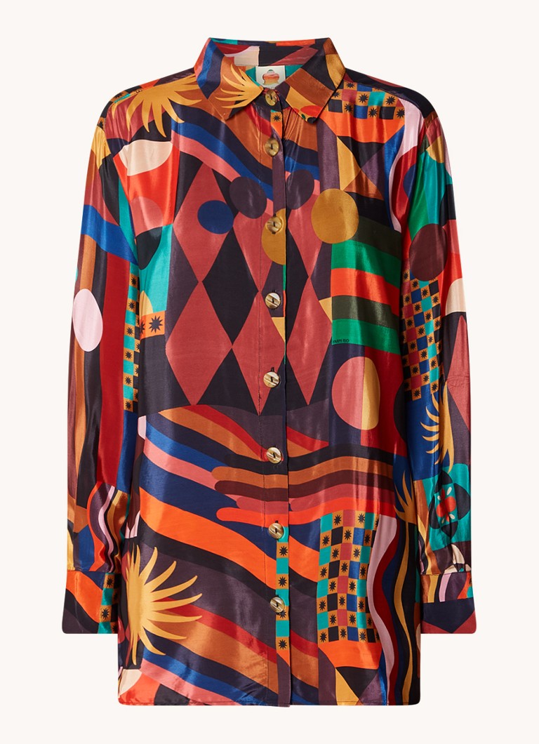 Farm Rio  Longline blouse met grafische print