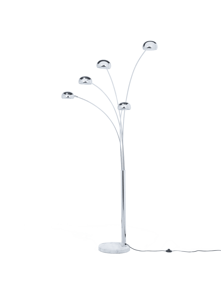 Beliani Stehleuchten FLINDERS in Silber/Schwarz - (W) 100 x (H) 212 x (L) 100 cm günstig kaufen onesize