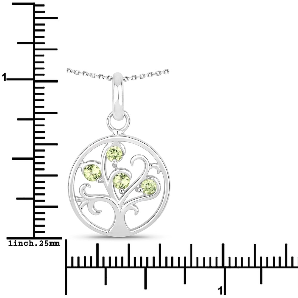 Rafaela Donata Chaîne Tree of Life Argent sterling Vert en Argent Bijoux