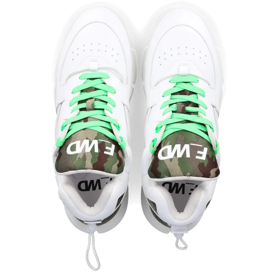 F_WD - Sneaker low FWS34 Econappa Logo olive weiß - weiß