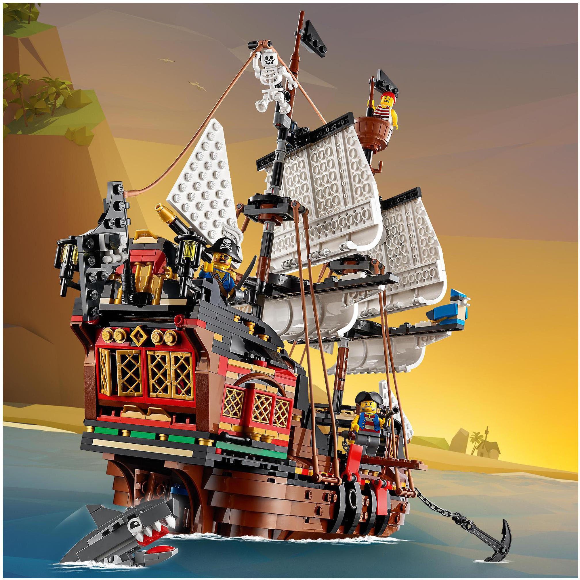 LEGO® Konstruktionsspielsteine Piratenschiff (31109), LEGO® Creator 3in1, (1264 St), Made in Europe