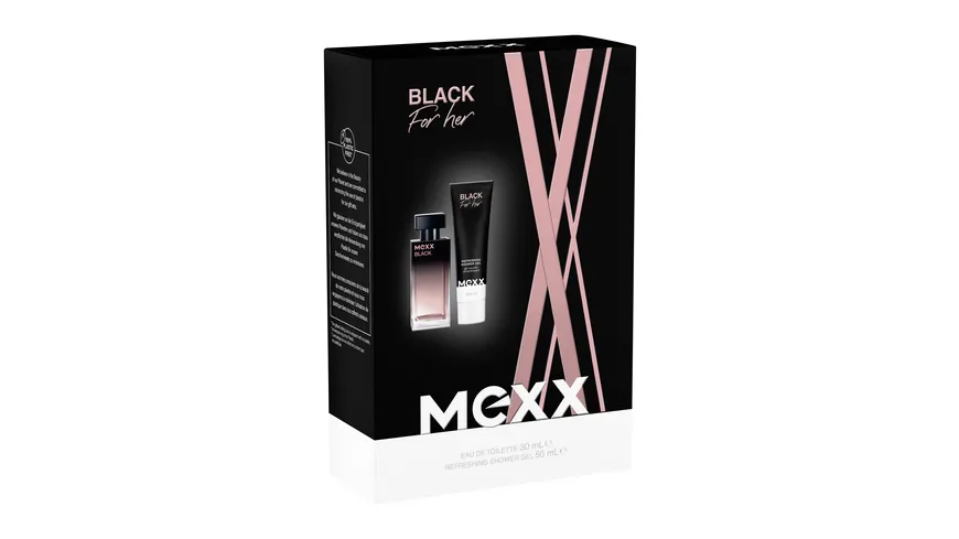 MEXX Black Woman Eau de Toilette + Duschgel Geschenkpackung