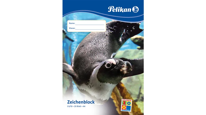 Pelikan Zeichenblock A4 sortiert 20 Blatt 100g/qm