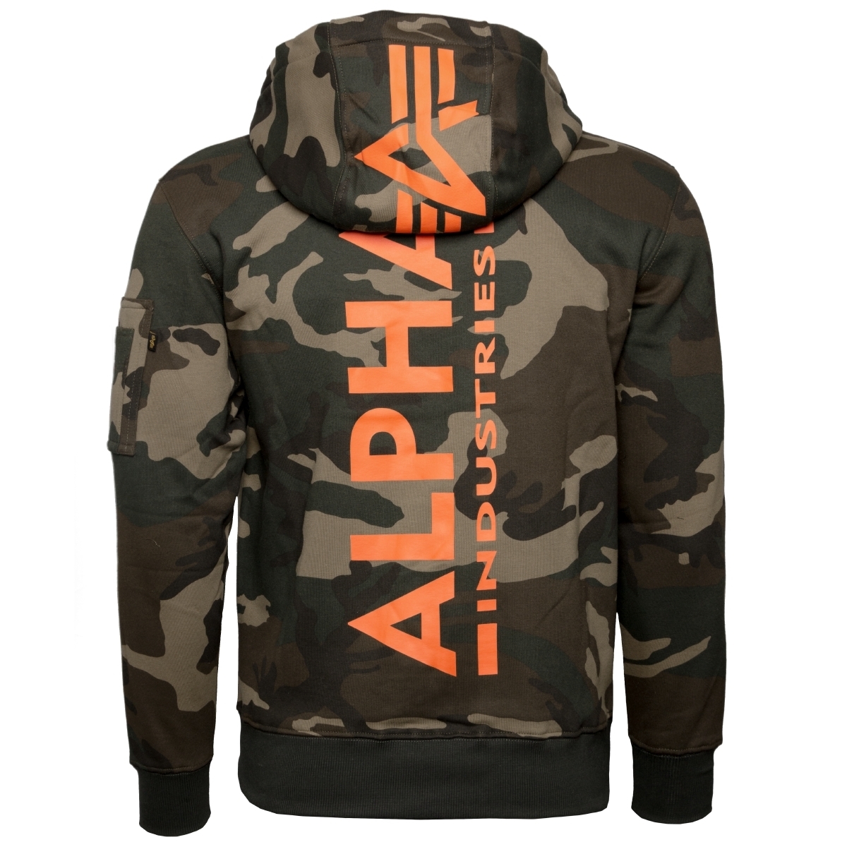 Alpha Industries Back Print Hoodie Camo Kapuzenpullover gruen
