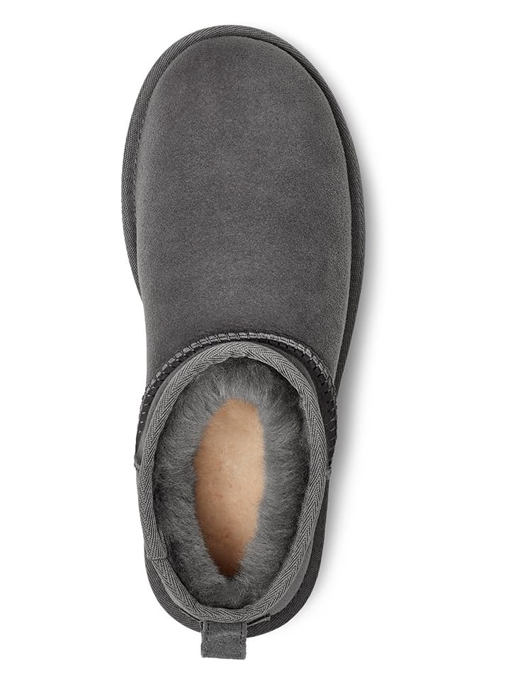 UGG Lammfell-Ankle-Boots in Grau günstig kaufen