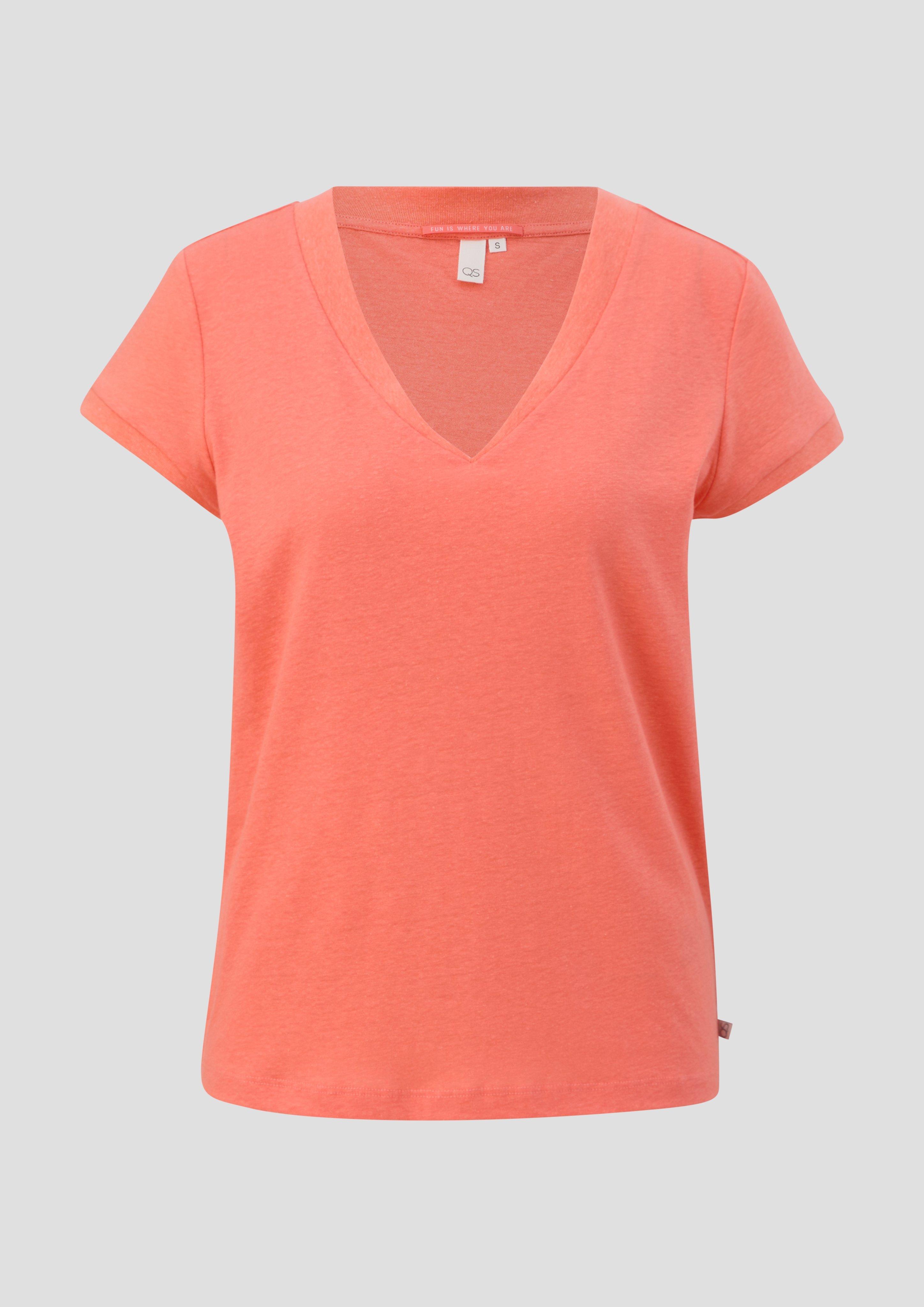 T-Shirt mit V-Ausschnitt  2144034-2347