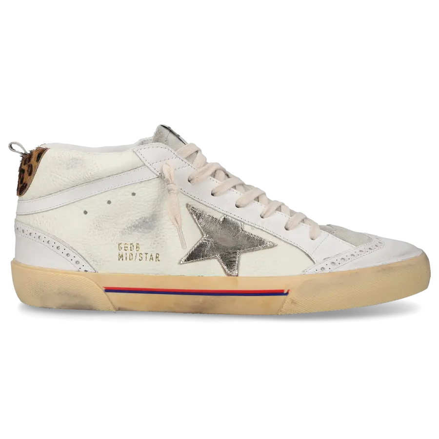 Golden Goose - Sneaker high MIDSTAR Kalbsleder - weiß