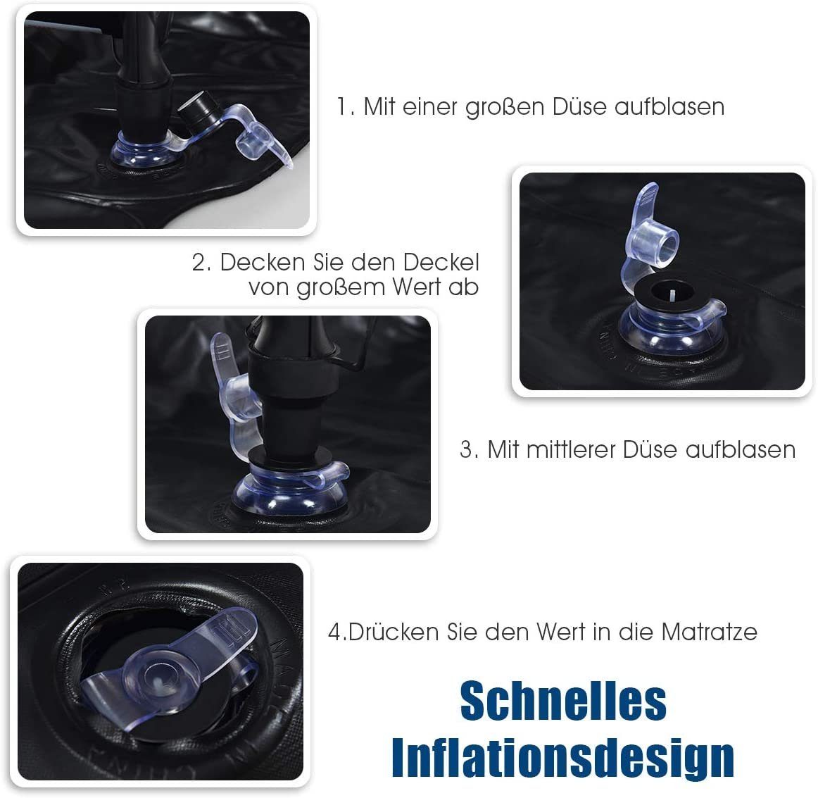 COSTWAY Luftbett, Autoluftmatratze mit 12V/40W Luftpumpe, 300kg belastbar