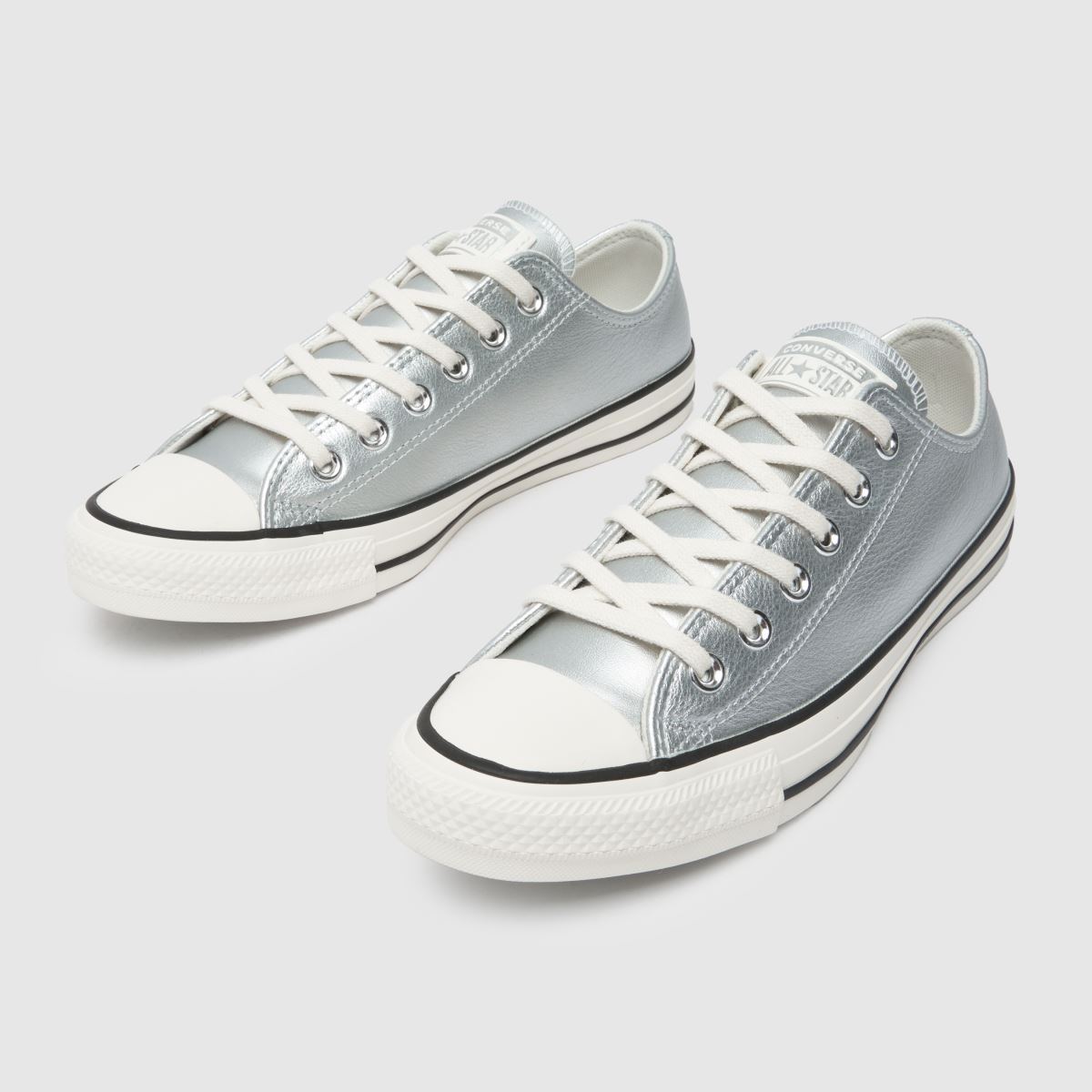 Converse All Star Ox cipők ezüst színben