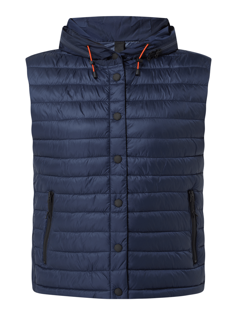 Steppweste mit Kapuze Modell 'Kanya' in marineblau