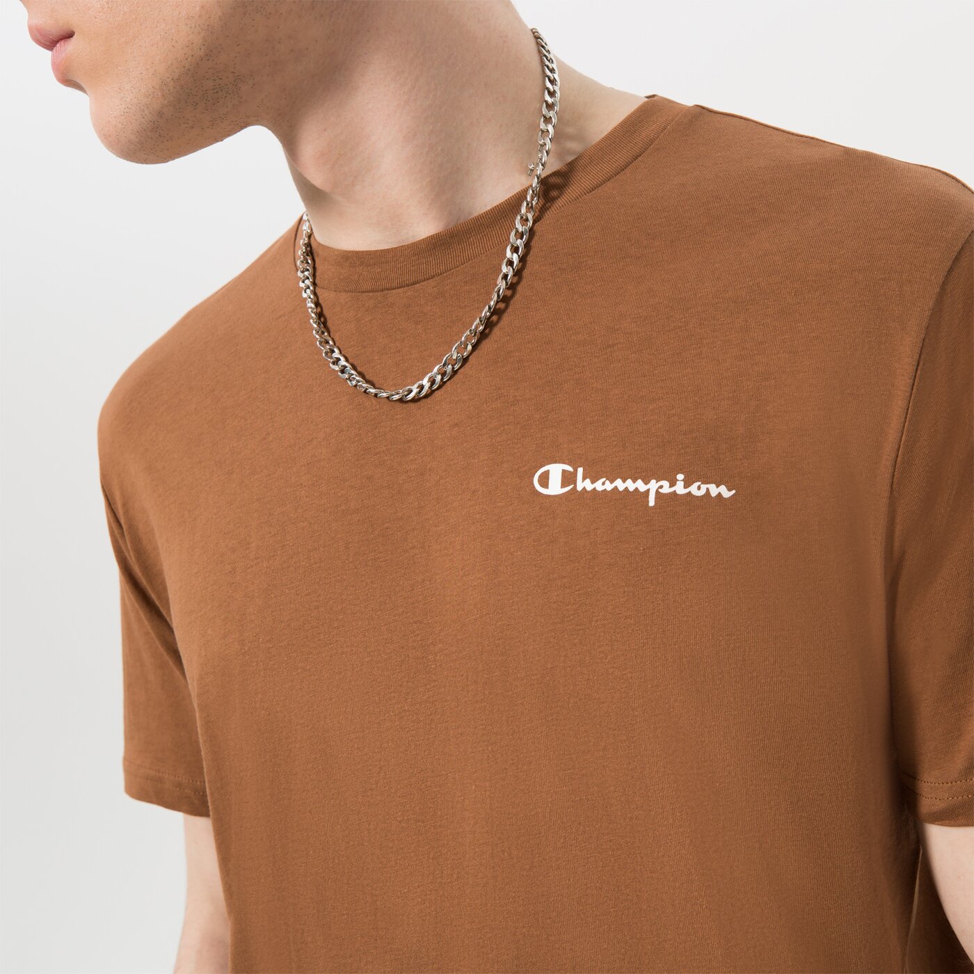 CHAMPION T-SHIRT CREWNECK T-SHIRT Braun