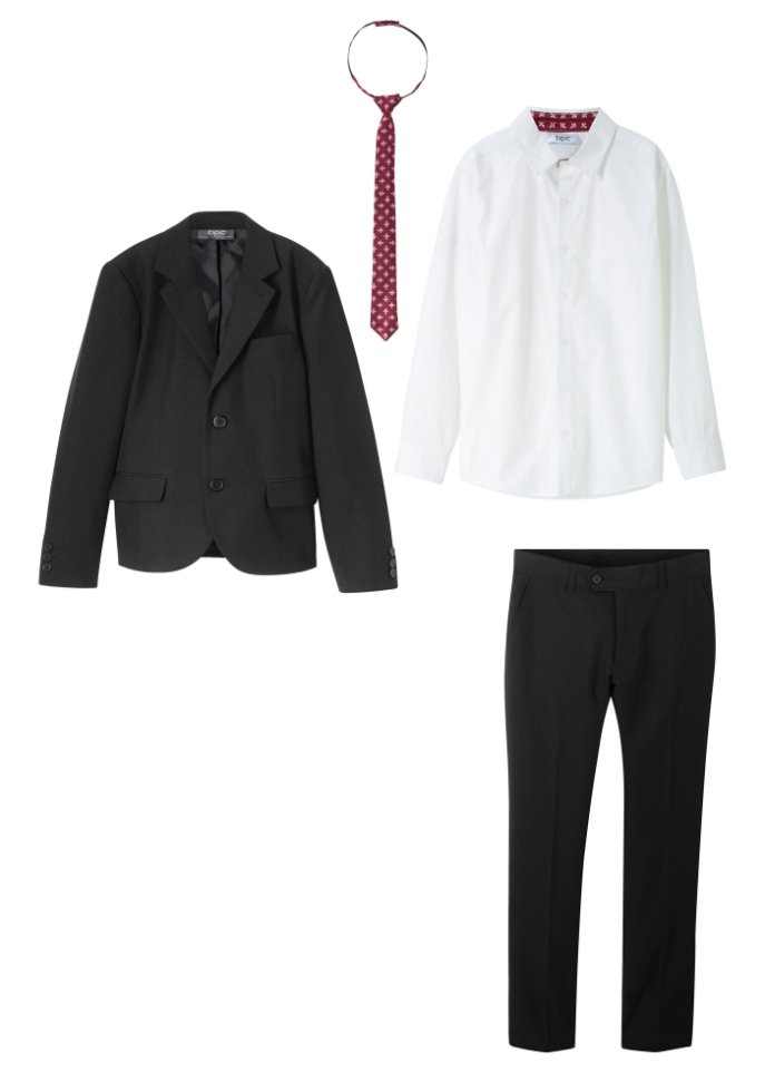 Jungen Anzug + Hemd + Krawatte (4-tlg. Set)